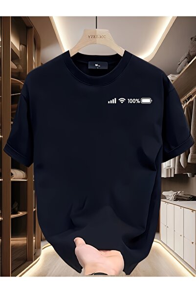 yiou trendy clothing تي شيرت رجالي فضفاض غير رسمي بأكمام قصيرة، بطباعة أنيقة11