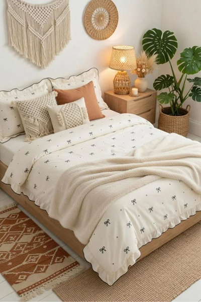MOON SECRET Double Duvet Cover Set 100% Cotton 200 X 220 cm Without Sheets