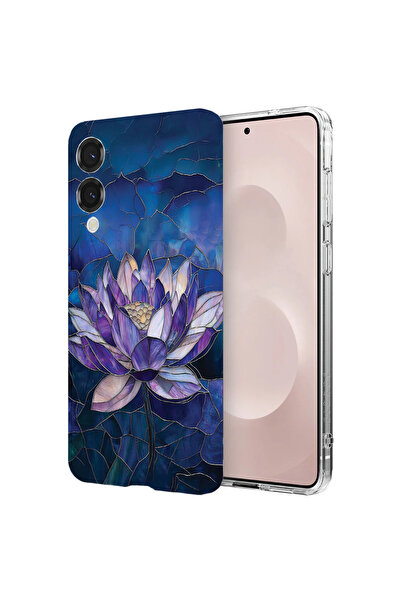 bestcase Husă antișoc pentru Samsung Galaxy S25 Edge, Floral - Lotus din vitr...