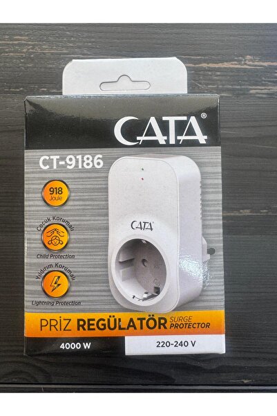 OFAS ENERJİ Cata Ct 9186 Akım Korumalı Priz Ct 9186 Priz Regülatör