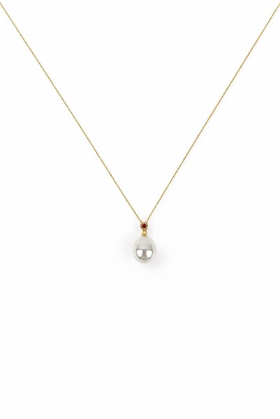 Sacha Accessories İncili Zirkon Taş Detaylı Kolye