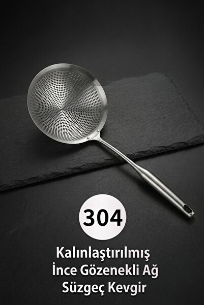 ChefMate Stainless Steel Perforated Scoop Spoon Oil Strainer Frying Simmering...