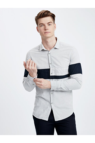 LC Waikiki Cămașă bărbătească slim fit color block