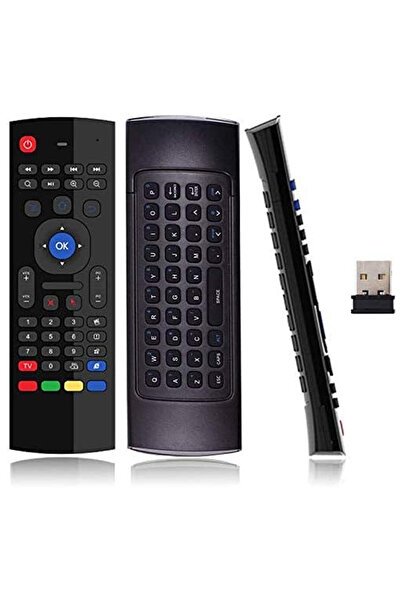 TECHNOMEN Akıllı Kumanda Hareket Sensörlü Air Mouse Kumanda Android TV Box, Smart TV Türkçe Klavye