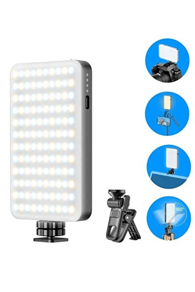 Shopi ضوء فيديو LED D10 120 بتقنية LED 360 درجة للكاميرا °   إضاءة محمولة للت...