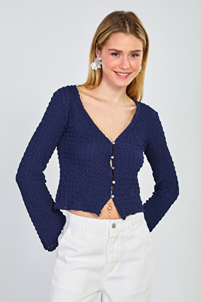 BARRELS AND OIL Γυναικεία Μπλούζα με Κουμπιά στο Μπροστινό Μέρος και Ισπανικά...