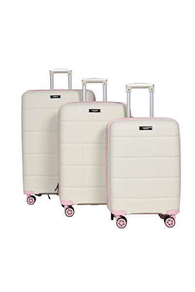 Moda Çanta MODA PP 3'LÜ SİLİKON VALİZ SETİ MV-23 PEMBE