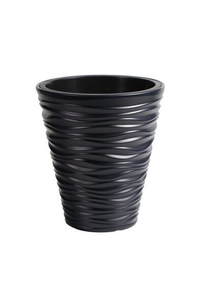 Prosperplast Ghiveci decorativ de flori, rotund, antracit, 11/21 L, 34.5x38.5...