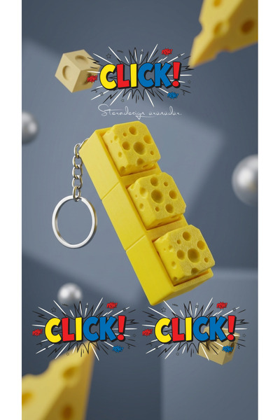 SteraDesign 3’lü Blue Switch Mekanik Clicker Anahtarlık – Tatmin Edici Klik H...