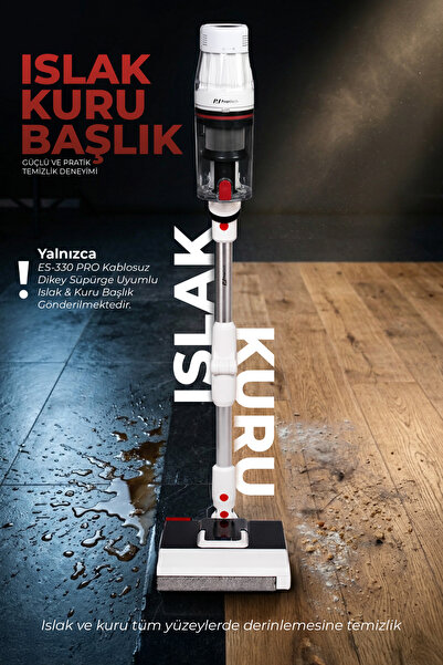 PiranTech ES-330 PRO Uyumlu Islak & Kuru Zemin Temizleme Başlığı