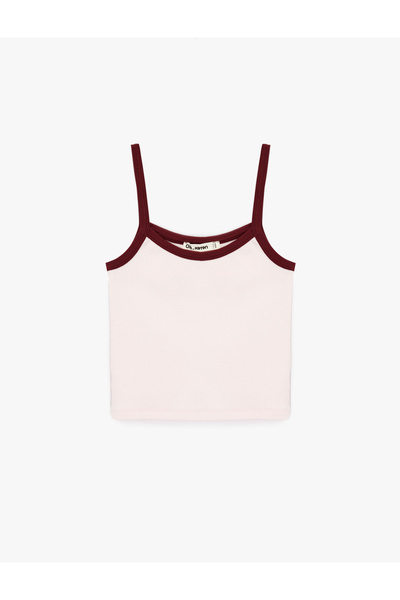 Koton Slim Fit Rope Strap Ribbed Sleeveless Blouse