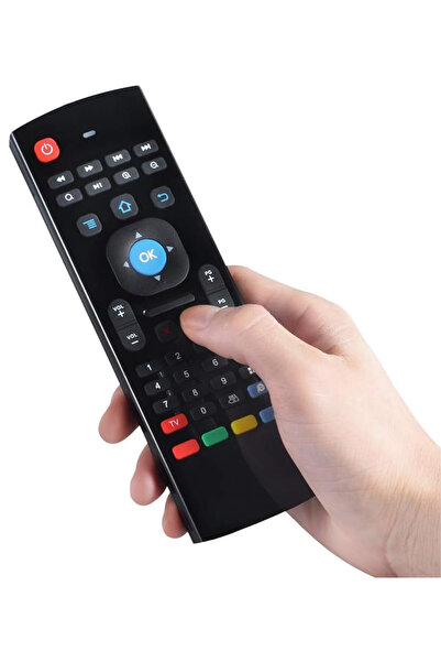 TECHNOMEN Akıllı Kumanda Hareket Sensörlü Air Mouse Kumanda Android TV Box, Smart TV Türkçe Klavye