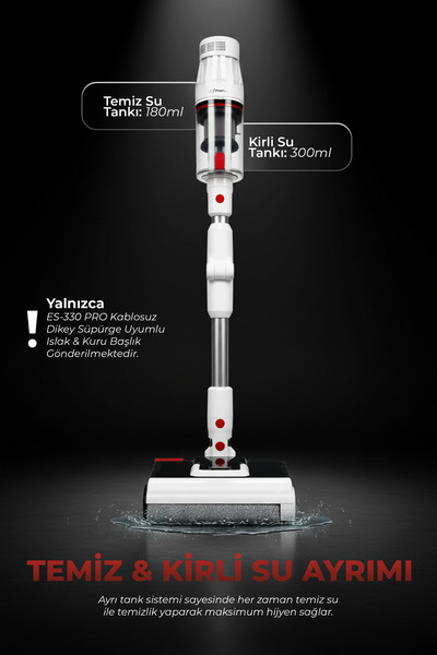 PiranTech ES-330 PRO Uyumlu Islak & Kuru Zemin Temizleme Başlığı