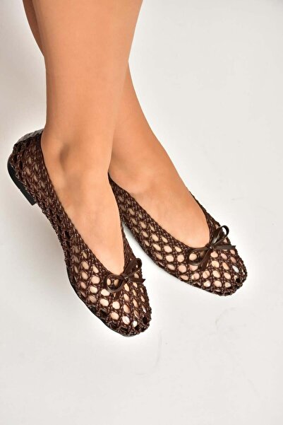 Fox Shoes Y282712509 Καφέ Καθημερινές Γυναικείες Μπαλαρίνες