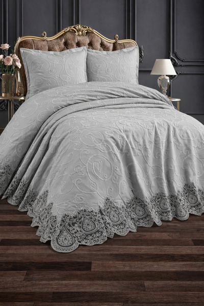 Hig Store Σετ κουβερλί διπλού μεγέθους Charlotte French Guipure με διακοσμητι...