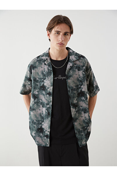 LC Waikiki Relaxed Fit Short Sleeve Patterned Men's Shirt