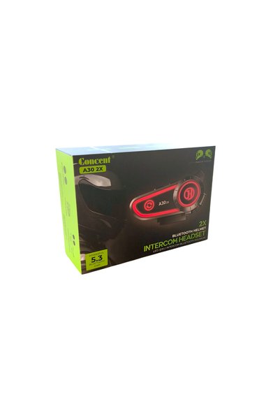 resolut A30 2X Motosiklet Kask Kulaklık Intercom Işıklı 2 Eşleşme Özellikli