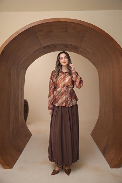 VOICTEC Σετ με hijab - Καφέ - Μακρύ