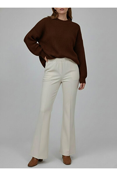 Foremia Flared Atlas Pants-Cream