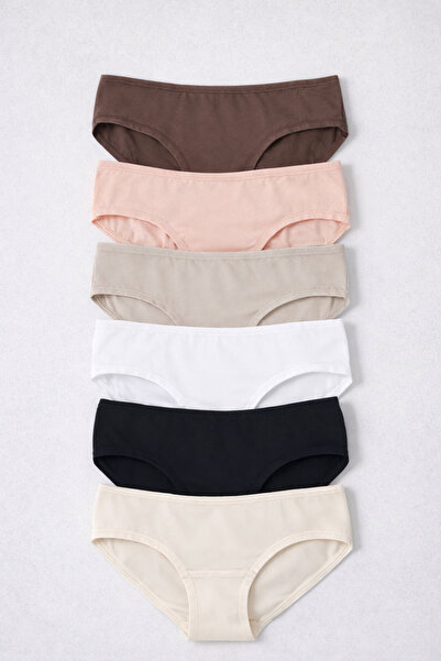 Demirsa Boutique Γυναικεία εσώρουχα μπικίνι Modal Σετ 6 τεμαχίων Μαύρο Λευκό ...