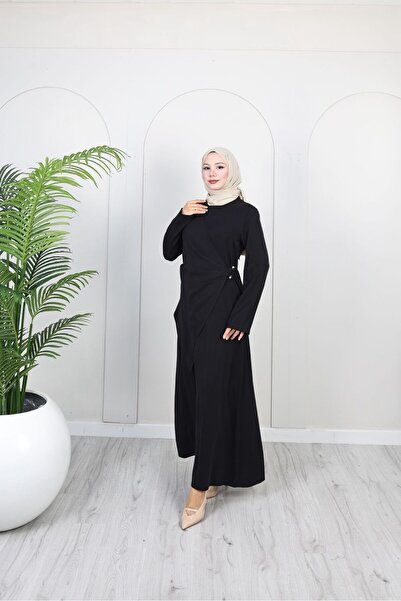 ELBİSHE Hijab Dress with Side Tie Detail