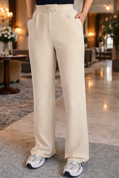 WE&ME Women's Lycra Velcro Closure Black Palazzo Pants