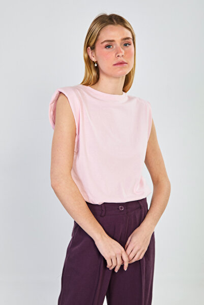BARRELS AND OIL Γυναικείο μπλουζάκι με επένδυση χωρίς μανίκια - Ροζ