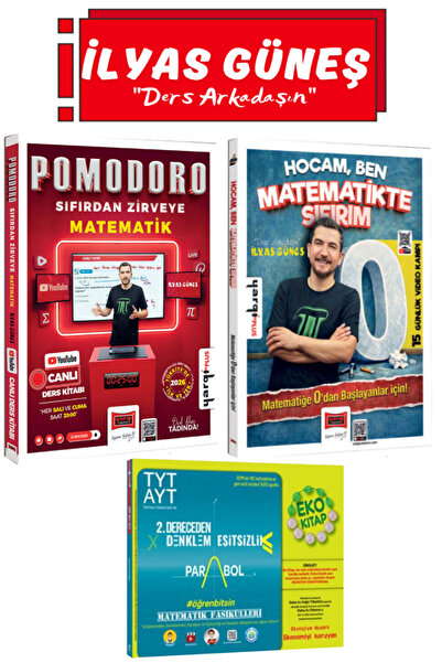 Yargı Yayınları İlyas Güneş-Pomodoro Sıfırdan Zirveye Mat+Hocam Ben Matematik...