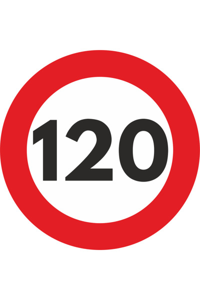 Avex Reflectorizant " Limită de viteză "   Autocolant – 120 km/h