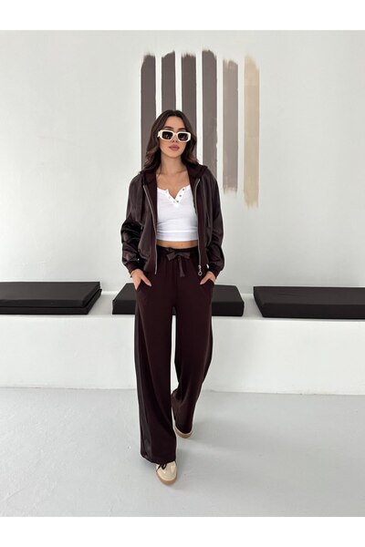 MİSPİER Σατέν Διακοσμημένο Σετ Μοντάλ