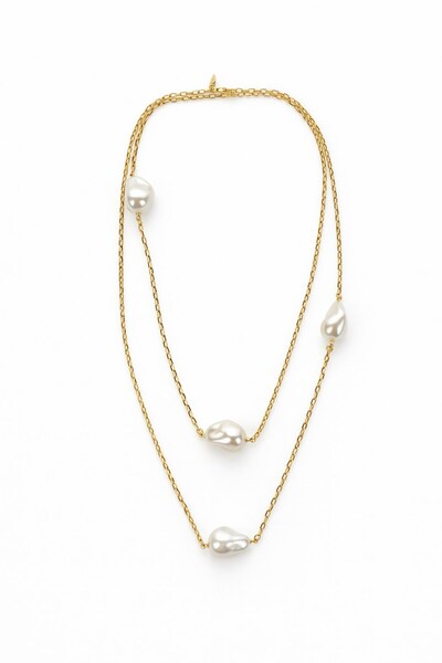 Sacha Accessories İnci Sıralı Zincir Kolye