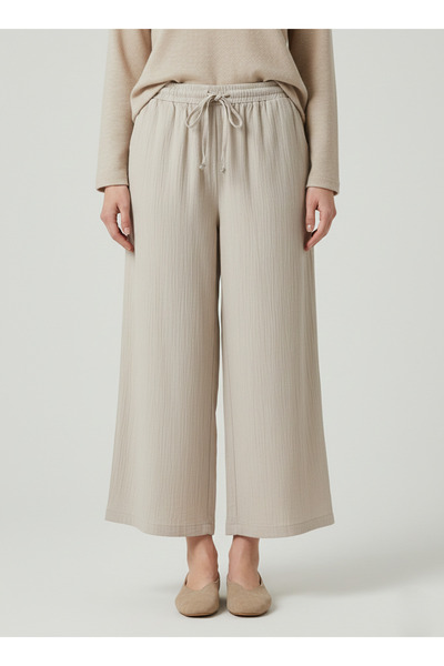 Foremia Pants with Pocket and Rope Detail - Ecru