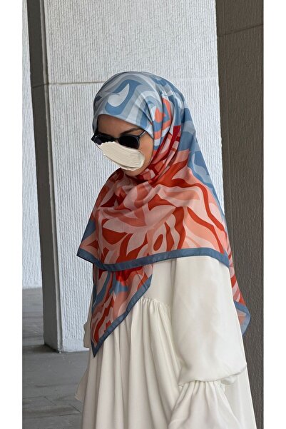 Qalortex Scarf وشاح قطني ناعم بنمط مهرّا-بُلوت