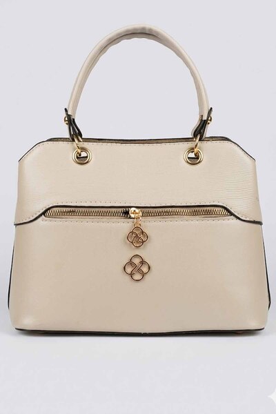 vynor atelier Women's Beige Hand and Shoulder Bag - Stylish Design with Gold ...