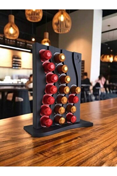 Objekto3D Nespresso 28'li Kapsül Tutucu Stand - Şık ve Modern Kahve Kapsül Dü...