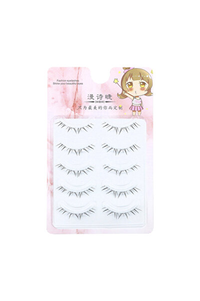 Choice8 H 5 Pairs 4-8mm Antique Cartoon Lower False Eyelashes Wispy Cluster N...