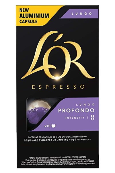 L'OR Κάψουλες Καφέ Lungo Profondo Συμβατές με Μηχανές Nespresso - 10 Κάψουλες