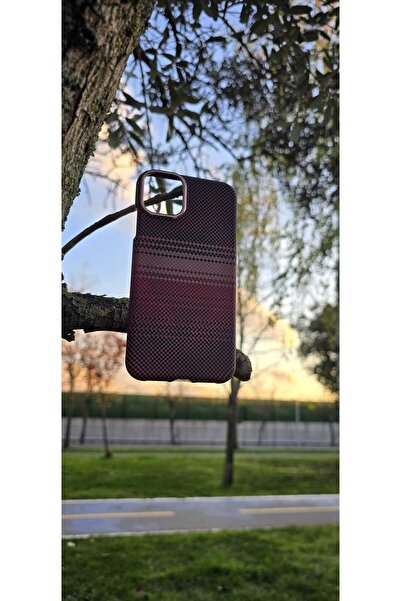 F CASE iPhone 11 Uyumlu Magsafe Hafif Karbon Kahverengi Kaplama Kılıf