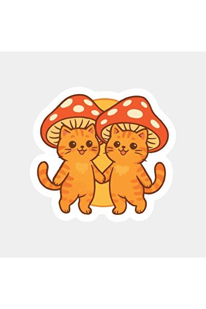 The Sticker Story. Mushroom Cats Sticker