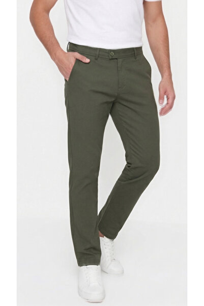 BROCARD Ανδρικό παντελόνι Comfort Slim Fit από ελαστικό υφαντό ύφασμα