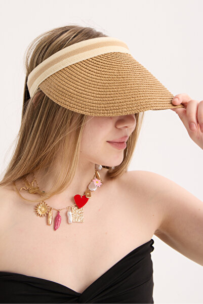 Moda Days Γυναικείο καπέλο από ψάθινο υλικό με ρυθμιζόμενο γείσο, καλοκαιρινό...