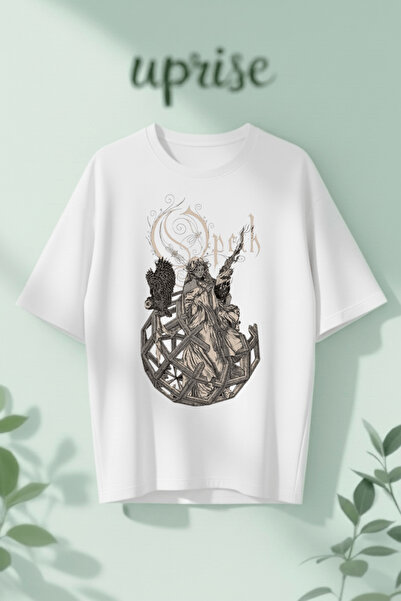 Vordevia Μπλουζάκι Opeth με στάμπα από βαμβάκι σε μεγάλο μέγεθος