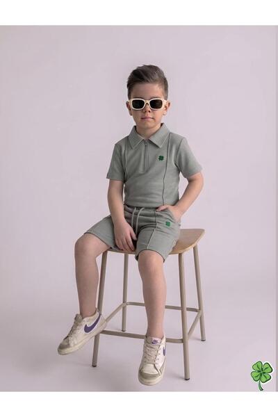 Lucky kidswear ΑΝΔΡΙΚΟ ΣΕΤ ΜΕ ΚΟΛΑΡΕΣ, ΣΟΡΤΣ ΚΑΙ ΛΕΠΤΟΜΕΡΗ ΚΕΝΤΗΜΑΤΑ ΤΥΠΟΥ ΤΡ...