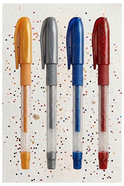 Artlantis Glitter Gel Pen 4 Colors 1.0mm Fluent Writing Pensan Glitter Gel Pe...