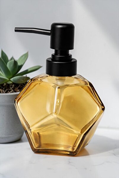 Bereketli Store Κίτρινος διανομέας υγρού σαπουνιού με σχέδιο πρίσματος |   Δι...