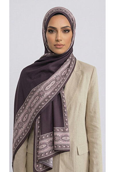 Karaca Chain Pattern Cotton Shawl - Brown