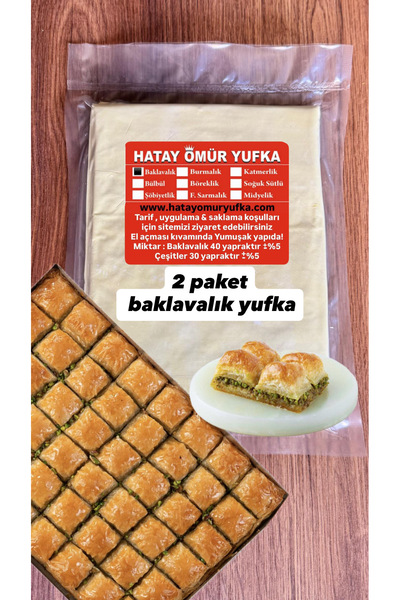 2 paket baklavalıkk yıfka