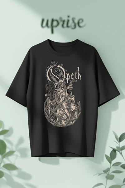 Vordevia Μπλουζάκι Opeth με στάμπα από βαμβάκι σε μεγάλο μέγεθος