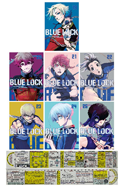 Komik Şeyler Blue Lock 19-20-21-22-23-24-25. Ciltler Manga Seti + Özel Cetvel