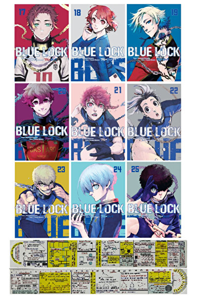 Komik Şeyler Blue Lock 17-18-19-20-21-22-23-24-25. Ciltler Manga Seti + Özel ...